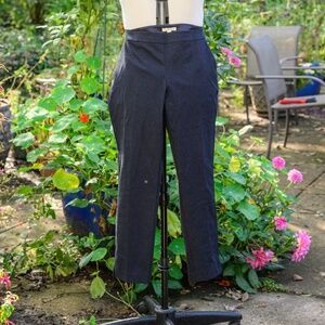 Eileen Fisher Black Cotton blend stretchy pull-on pants Petite Med